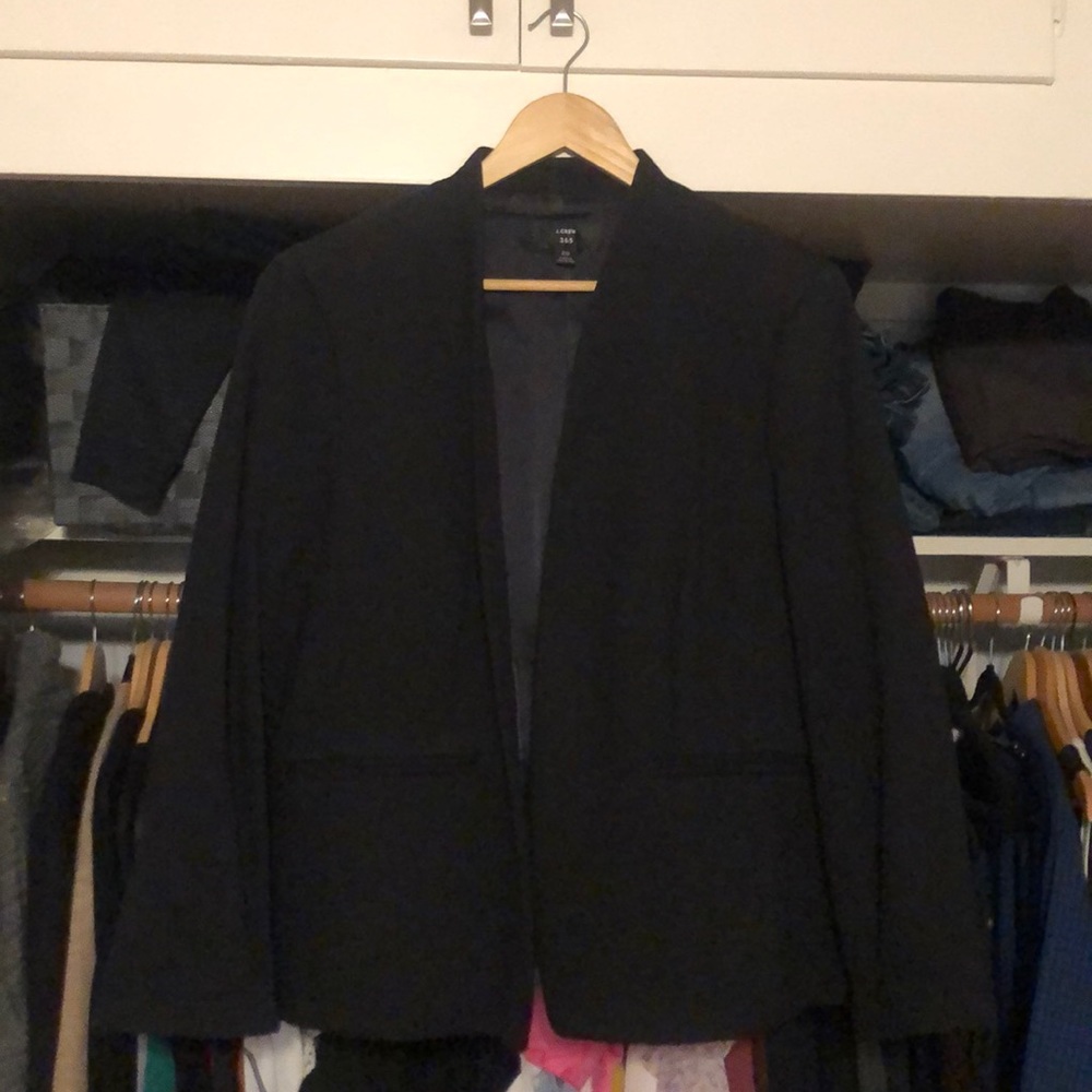 J. Crew collarless blazer
